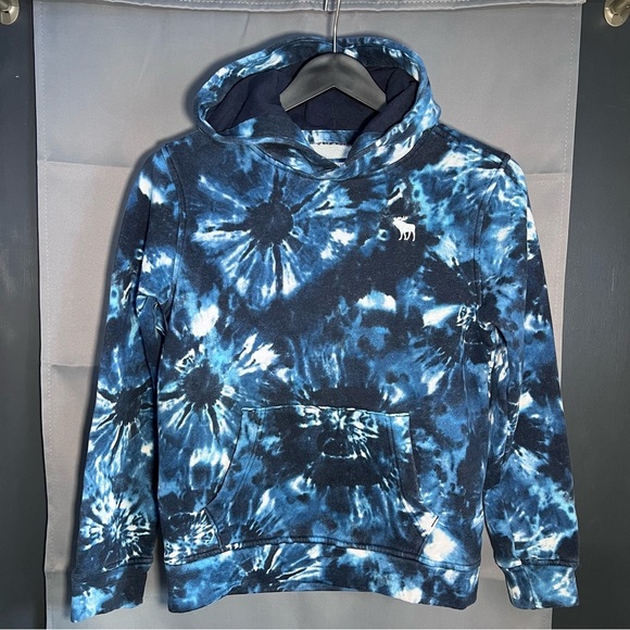 Youth Abercrombie & Fitch Blue Tie-Dye Hoodie - Picture 1 of 8